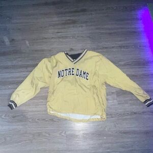 Notre Dame Yellow Pullover Windbreaker